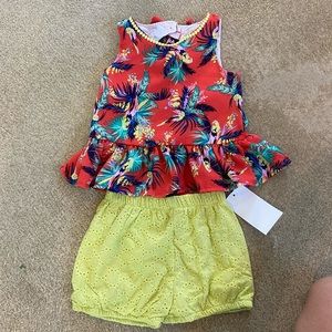 Rare Editions tropical shorts set